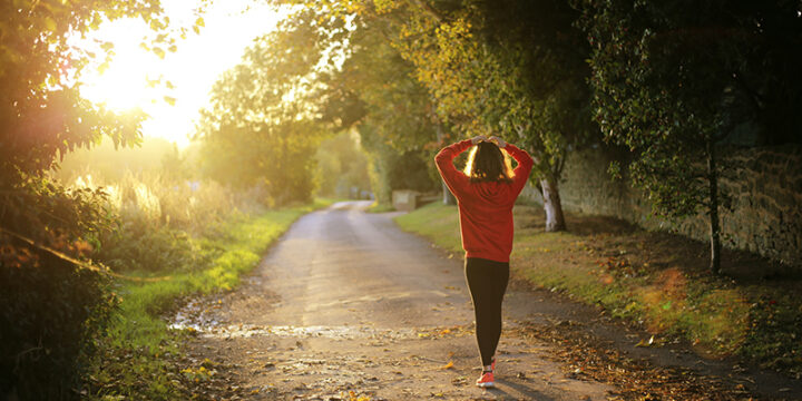 woman taking a walk