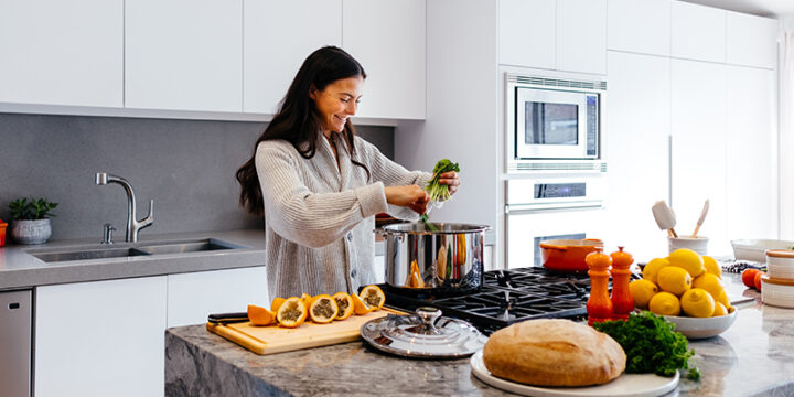 Woman cooking